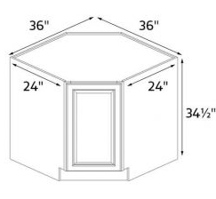 24 inch corner sink base cabinet