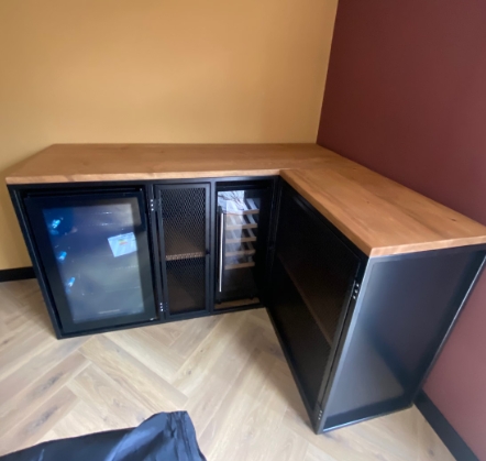 corner wine cooler cabinet