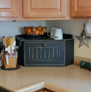 corner bread cabinet