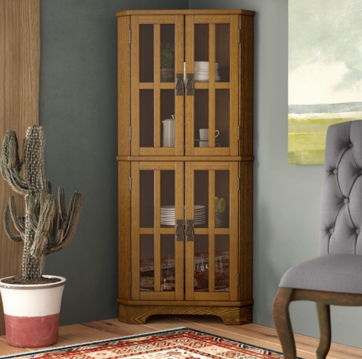 large corner cabinet with doors