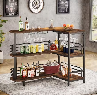 rustic corner bar