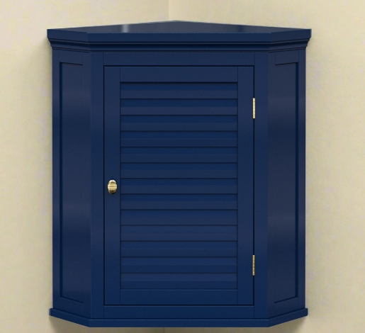 navy corner cabinet