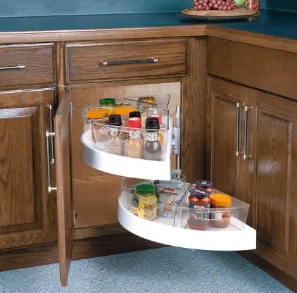 storage for lazy susan cabinet