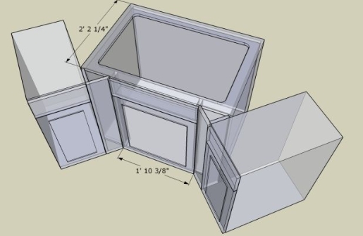 30 inch corner sink base cabinet