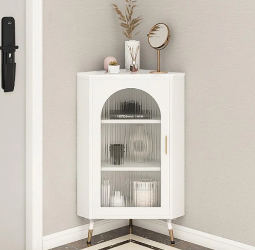 small corner cabinet with doors