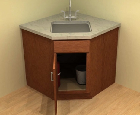 diagonal corner sink base cabinet