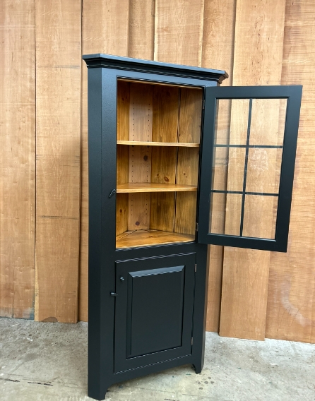 black corner pantry