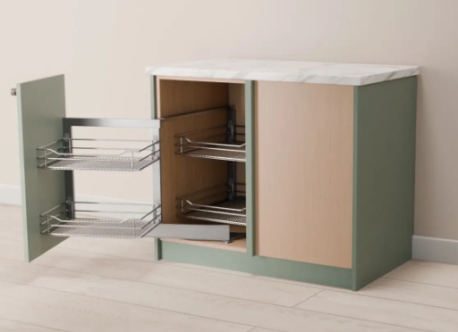 caddy corner kitchen cabinet