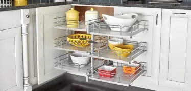 organizing a corner cabinet