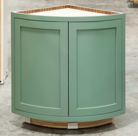 curved corner kitchen cabinet