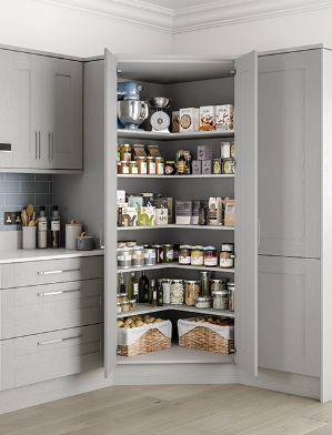full height corner kitchen cabinet