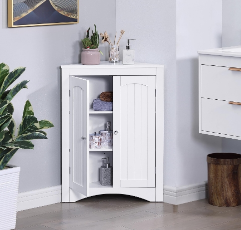 triangle corner cabinet with doors