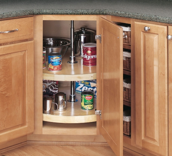 lazy susan cabinet corner