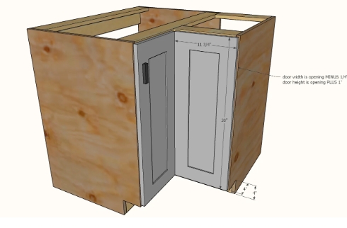 kitchen corner unit doors