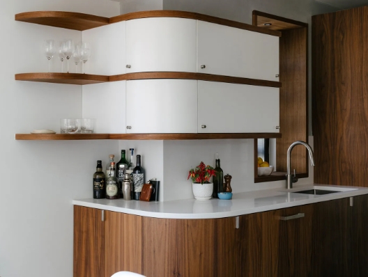 curved corner kitchen units