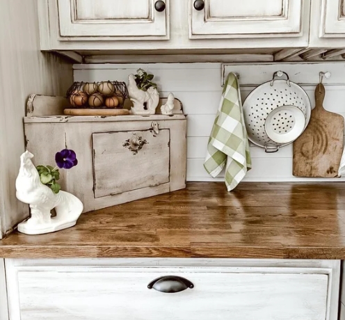 farmhouse kitchen corner cabinet