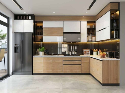 l shaped kitchen pantry