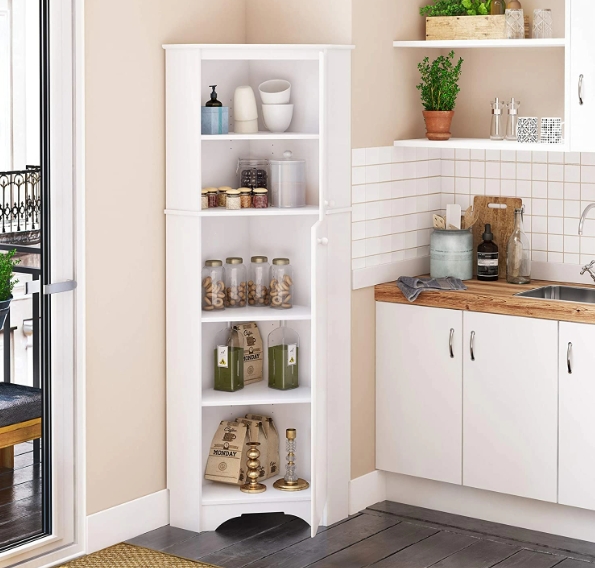 angled pantry cabinet